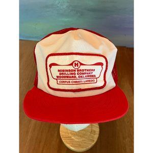 70s 80s Vintage Trucker Hat Oil Drilling Woodward Oklahoma Texas Gas Laredo